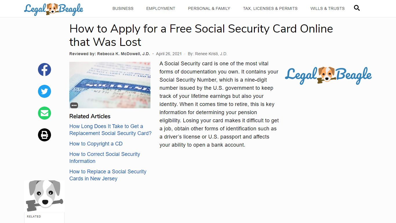 How to Apply for a Free Social Security Card Online that Was Lost ...